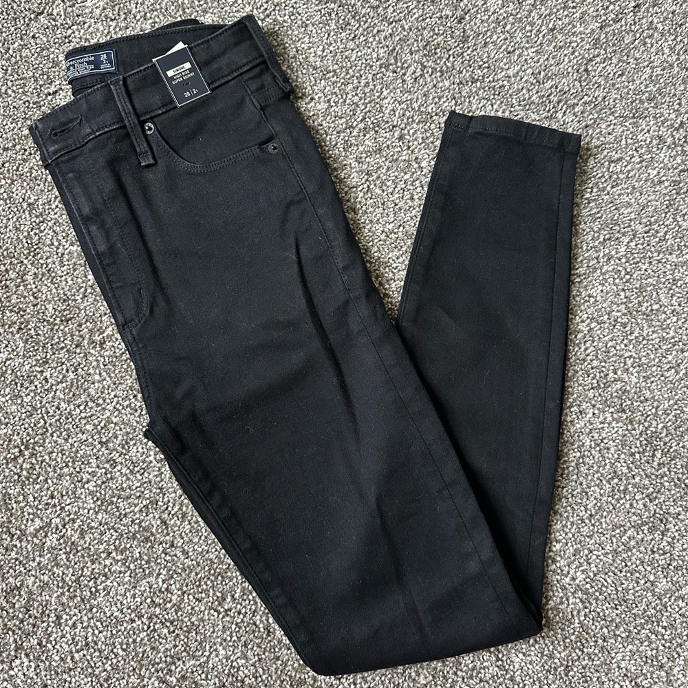 Abercrombie & Fitch Simone High Rise Super Skinny Jeans | Black size 2 Short